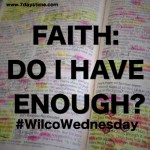 Faith: Do I have enough?   #WilcoWednesday