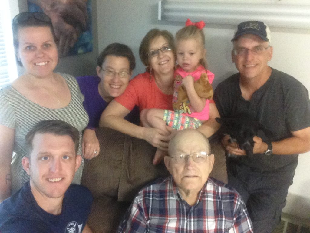 We stopped by to see Gpa Willie while in South Dakota/Iowa. Missing Grandma Helen since she passed away in May, but joy still abounded in that room with our family. 